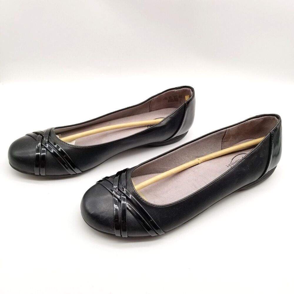 LifeStride Women's Deja Vu Flats Size 5.5 M Black Casual Work